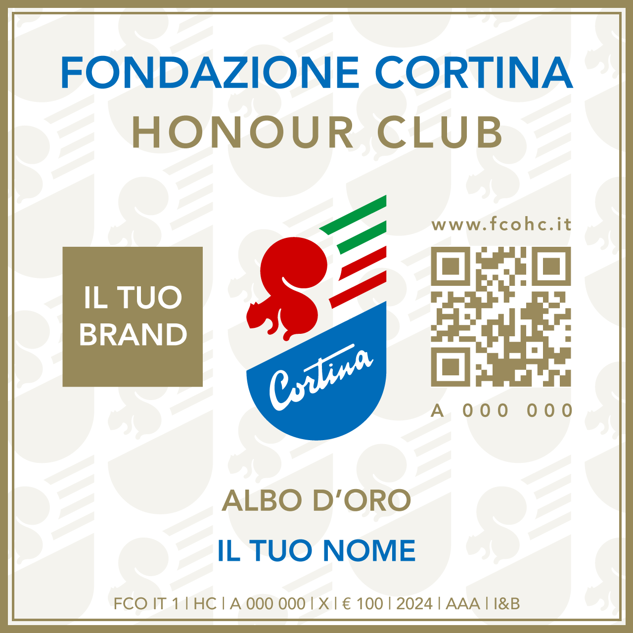 Fondazione Cortina Honour Club - Token - IL TUO BRAND