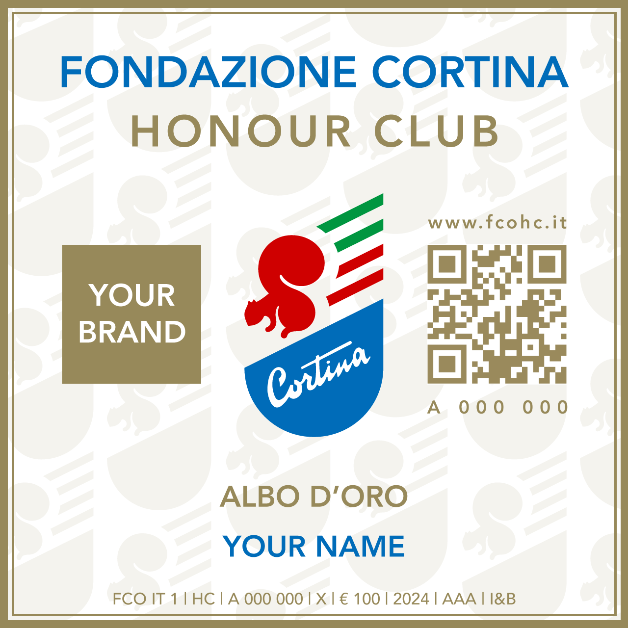 Fondazione Cortina Honour Club - Token - IL TUO BRAND